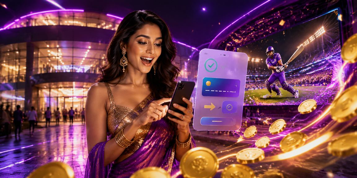 User placing bets on mobile device in India